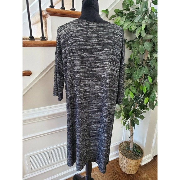 Kensie Women's Gray Polyester Round Neck Long Sleeve Knee Length Dress Size L - Picture 8 of 12